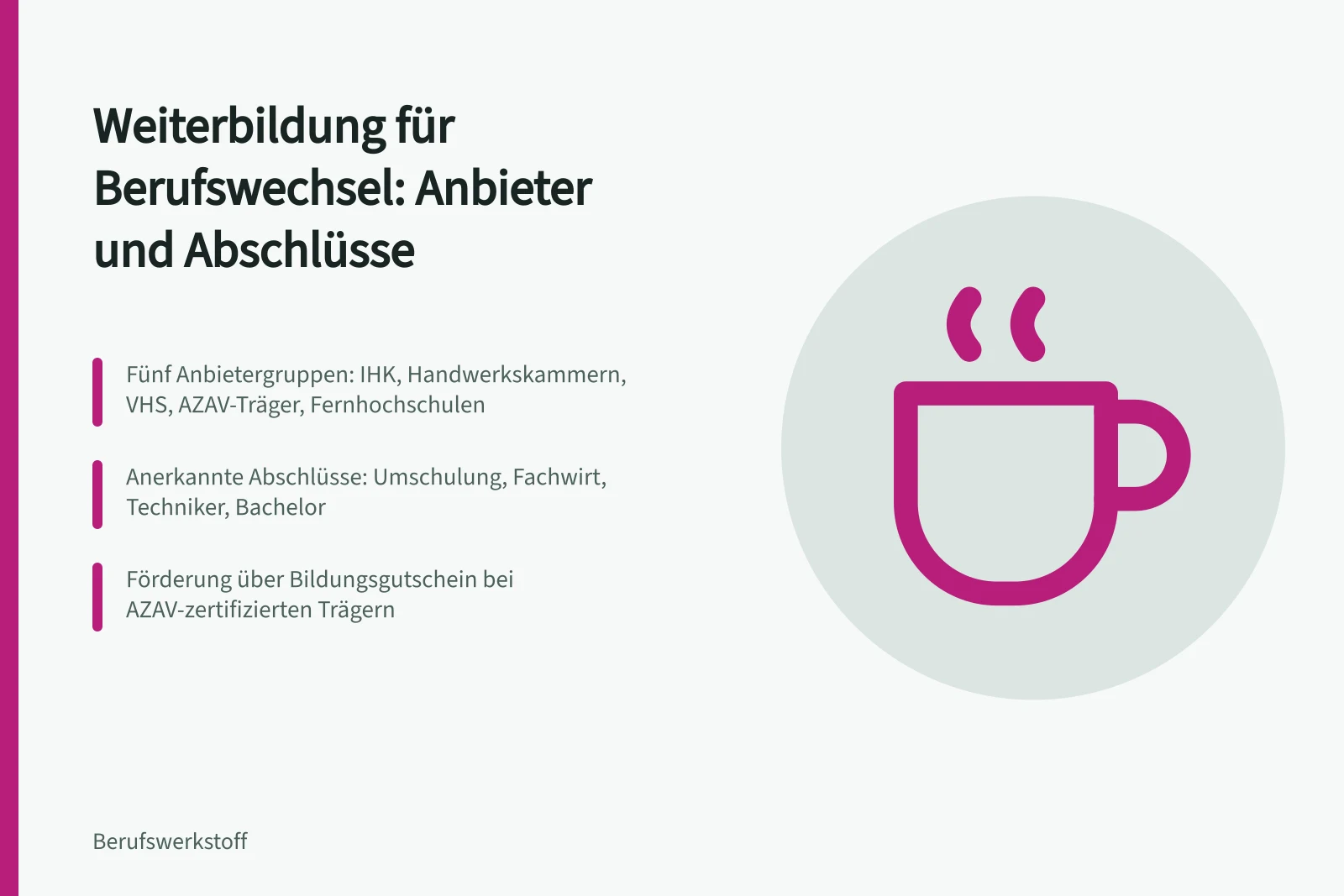 Weiterbildung für Berufswechsel: Anbieter, Abschlüsse und Förderung im Überblick
